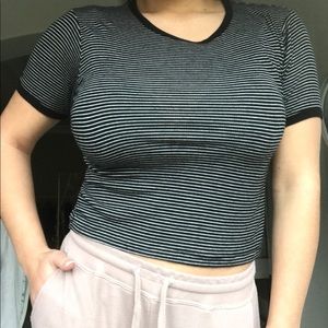 Brandy Melville Striped Crop Top